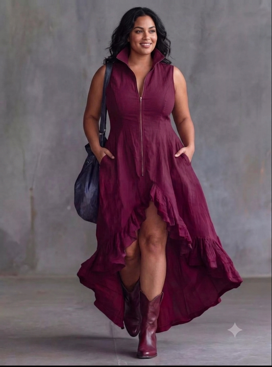 Sierra Western-  High-Low Dress
