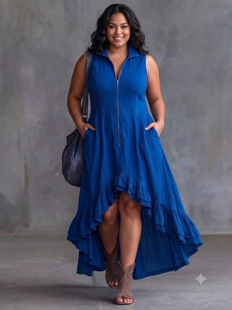 Sierra Western-  High-Low Dress