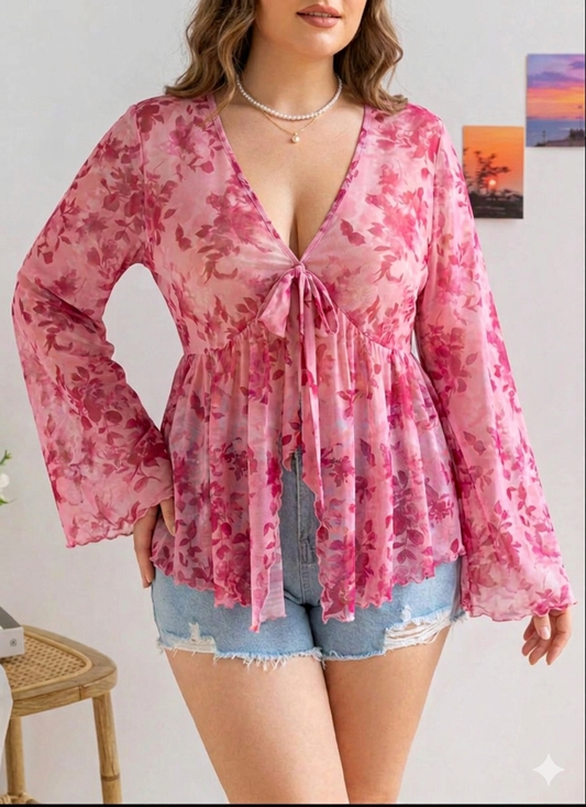 Chasing Sunsets - Floral Print Blouse